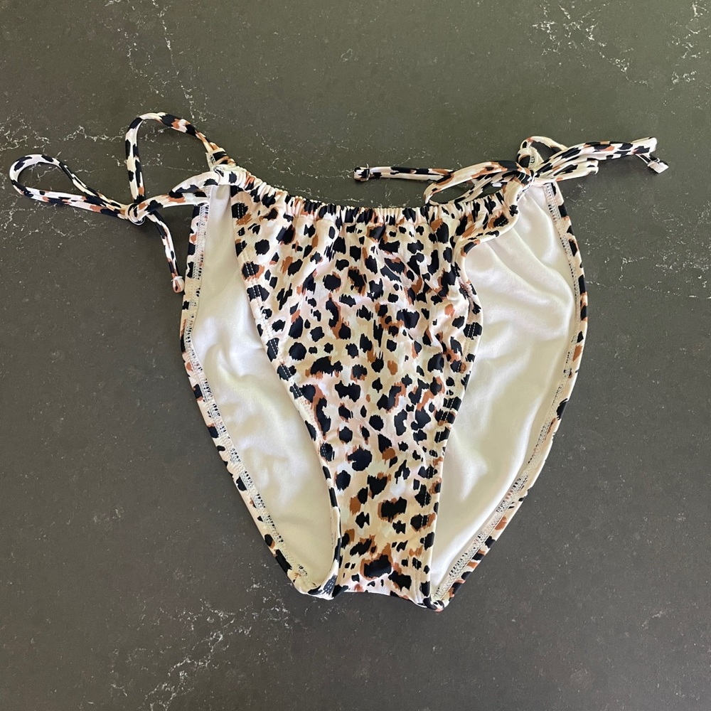 Wild Fable Leopard Print String Tie Bikini Bottom NWOT
